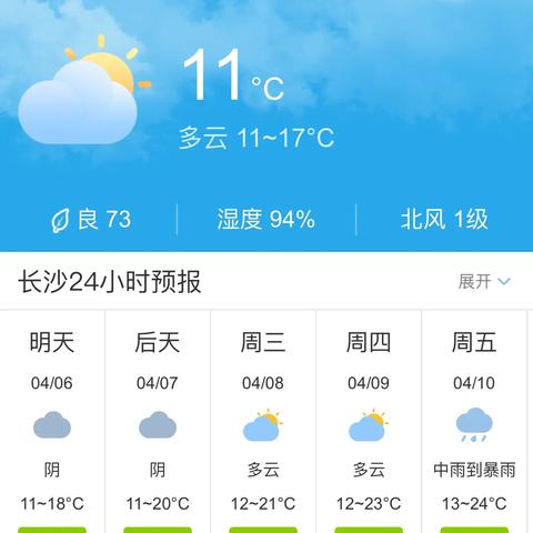 长沙近日天气（长沙近日天气预报30天）