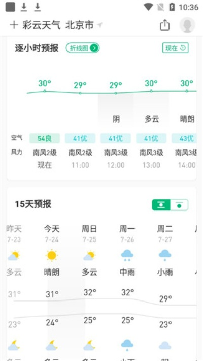 彩云天气预报，让每一次出行都充满信心